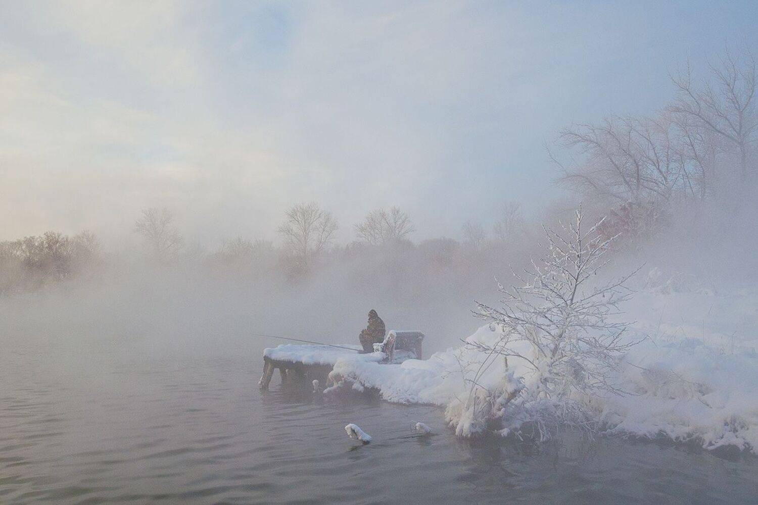 Ожиданья холод. Автор: Михаил Агеев озеро горячка, зима, косая гора, Михаил Агеев