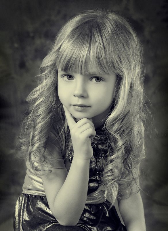 детский портрет, портрет, ребёнок, студия, художественное фото, девочка ***photo preview