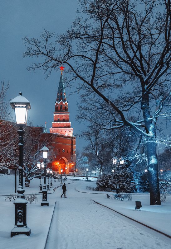 ночь, Москва, зима, winter, кремль, Новый год, new year, moscow  photo preview