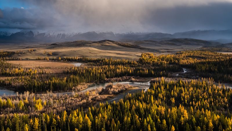 алтай, сибирь, россия, курайская степь, осень, горы, природа, пейзаж, altai, siberia, russia, kurai steppe, autumn, mountains, nature, landscape Курайская степьphoto preview