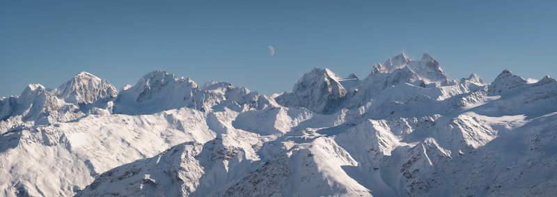 landscape, mountains, nature, gorge, elbrus, snow, caucasus, winter, frozen, peak, rock, range, Фрагмент кавказского хребта.photo preview