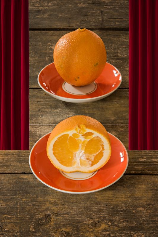 affairs, color, colors, concept, conceptual, curtain, earth, orange, photography, planet, still life, table, Foreign Affairs on the Planet Earthphoto preview