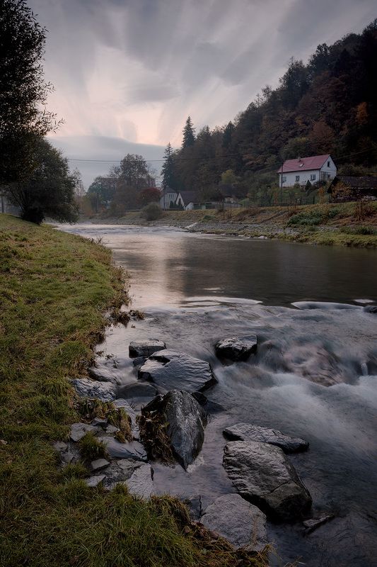 landscape, mountains, forest, woods, trees, tree, hiking, wood, outdoors, cz, czechrepublic, europe, valassko, beskydy, sigma, nikon, clouds, sky, art, nature, beauty, scenery, outside, countryside, river, morning Утро в Валашской Моравииphoto preview