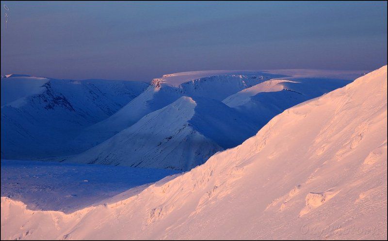 khibiny, mountain, russia, ski, горные лыжи, горы, кировск, россия, хибины Лилово-розовый север...photo preview