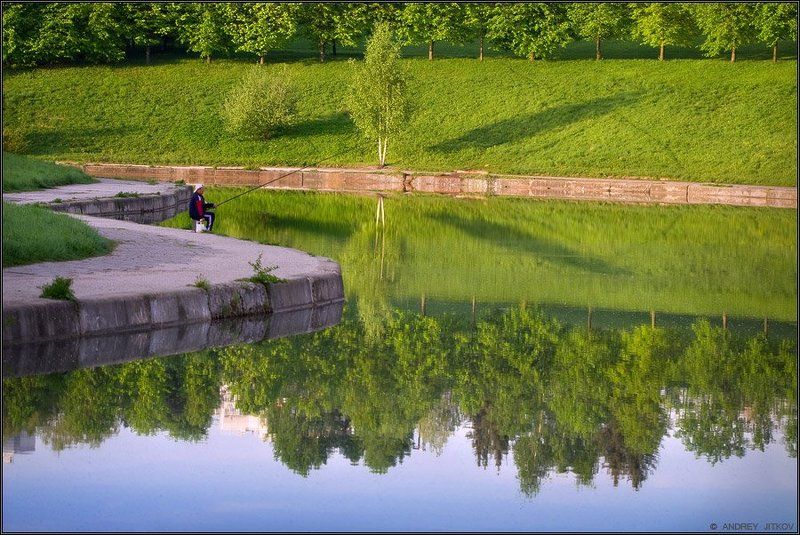 пейзаж Московский рыбак фото превью