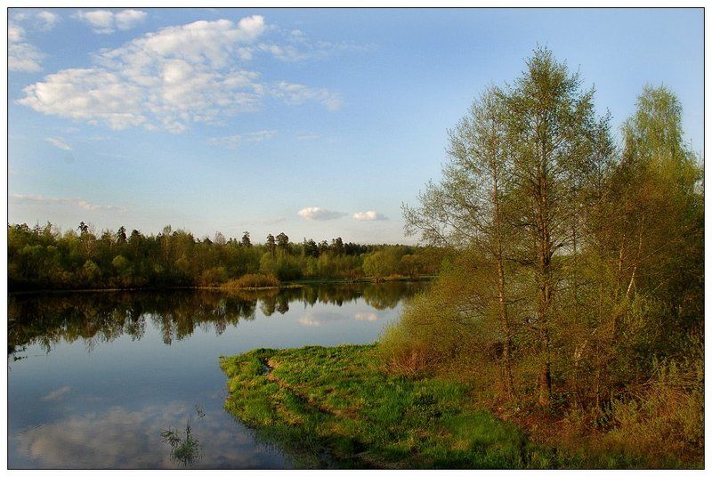 пейзаж, река, лето В лучах заката...photo preview