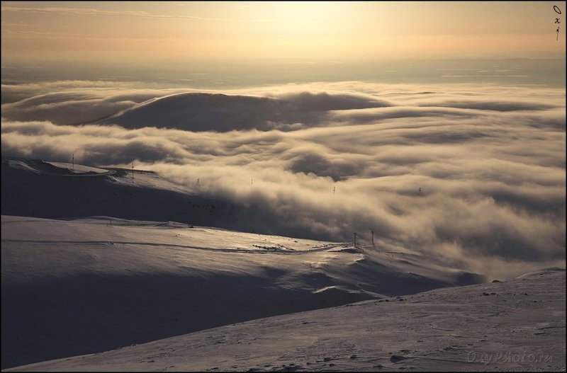 khibiny, mountain, russia, ski, горные лыжи, горы, россия, хибины Облачный прибой...photo preview