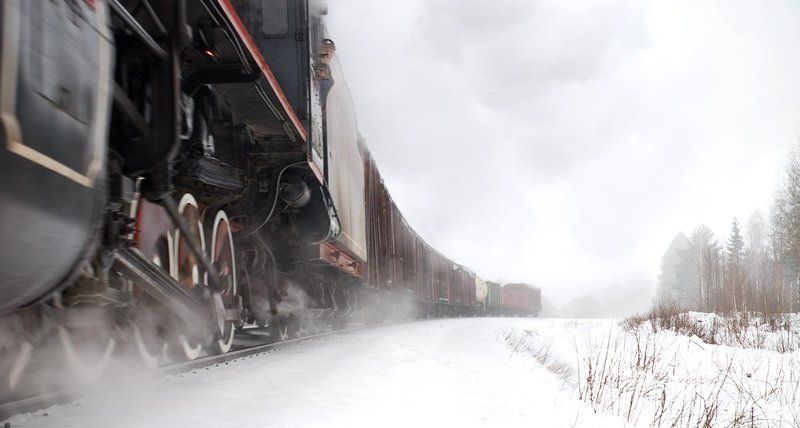 состав, поезд, товарный, паровоз, зима Товарныйphoto preview
