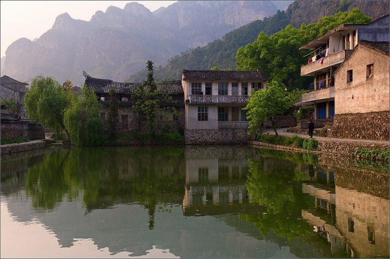 китай,наньси,деревня,путешествия,пейзаж,репортаж,вечер,отражение Китайская деревняphoto preview