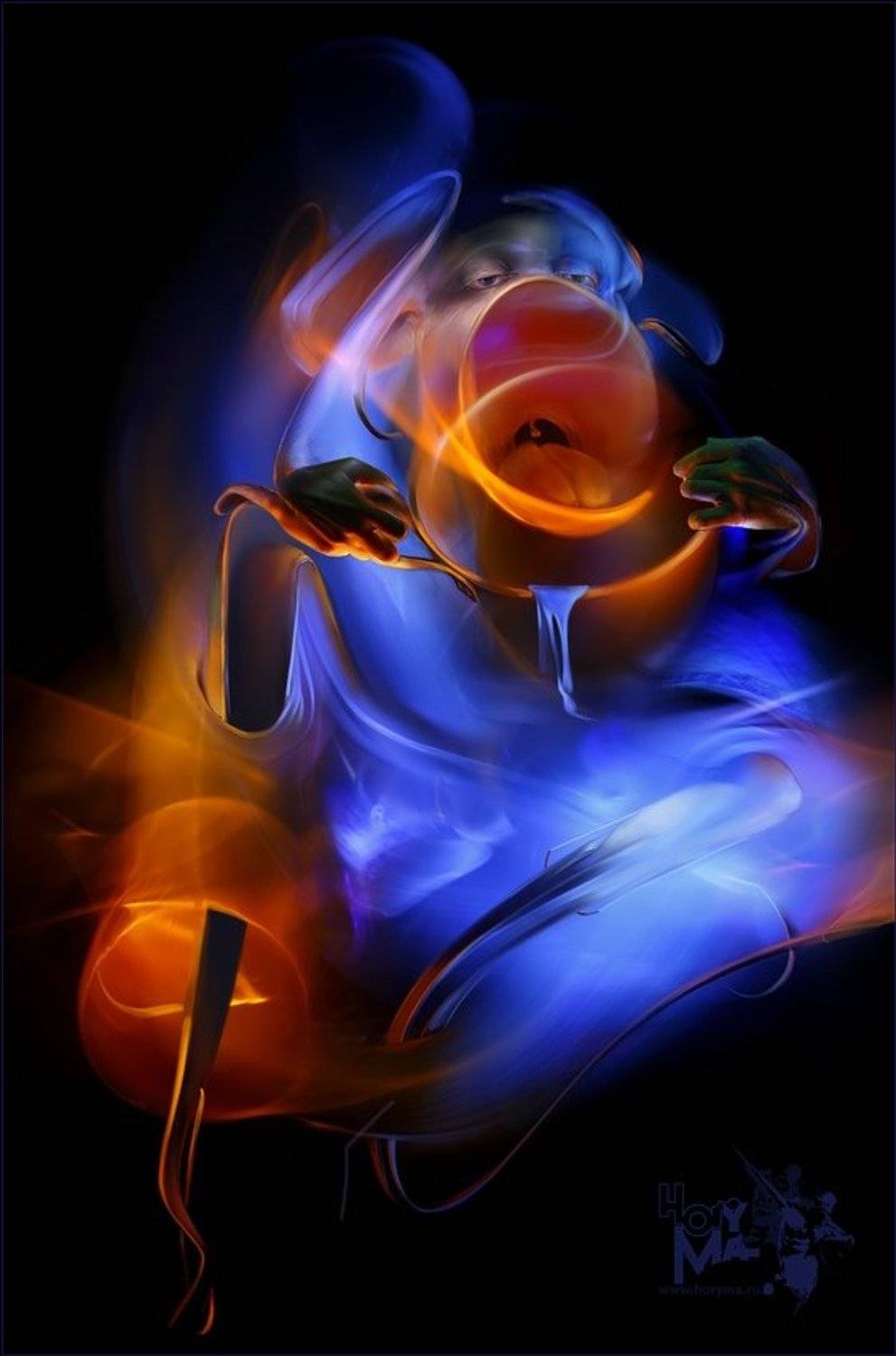 Сосуд (Светографика - Световые сдвиги 2008-2009 ). Автор: HoryMa (ХориМа) светографика, свет, графика, портрет, история, сюжет, предметы,световые сдвиги, HoryMa (ХориМа)