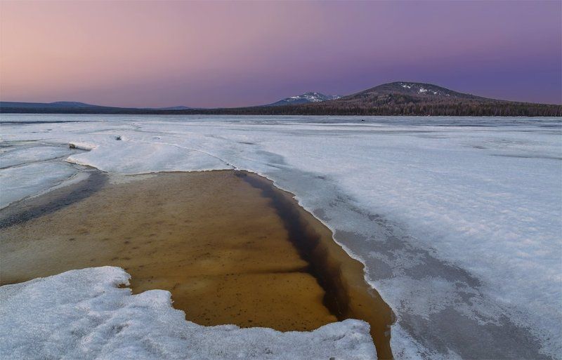 Весна, Горы, Зюраткуль, Озеро, Пейзаж, Природа, Путешествие, Рассвет, Урал, Утро, Южный урал Весенний Зюраткульphoto preview