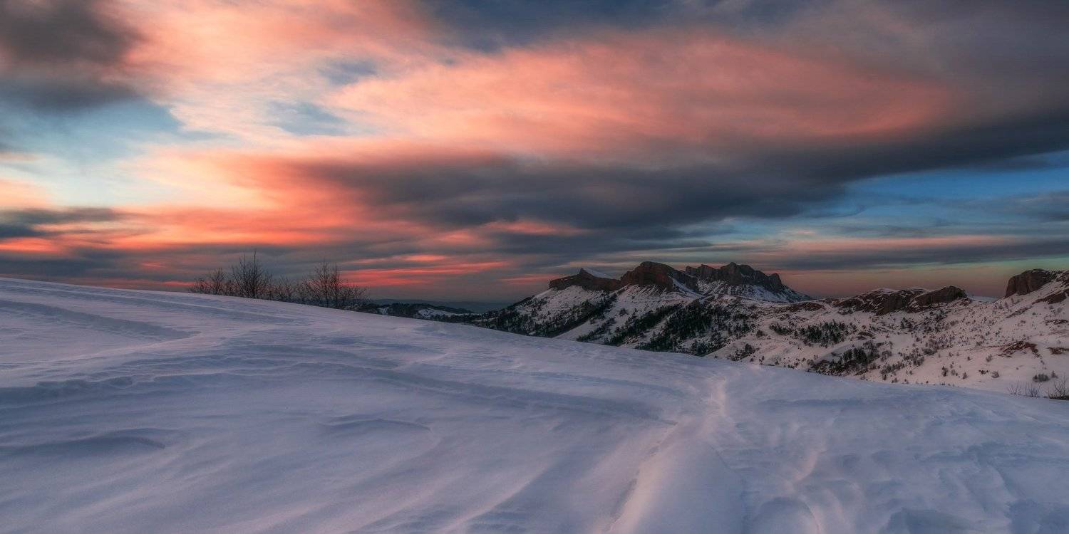 горы , кавказ, февраль, 2015 , тхачи  , закат, перевал , асбестная, ФЁДОР