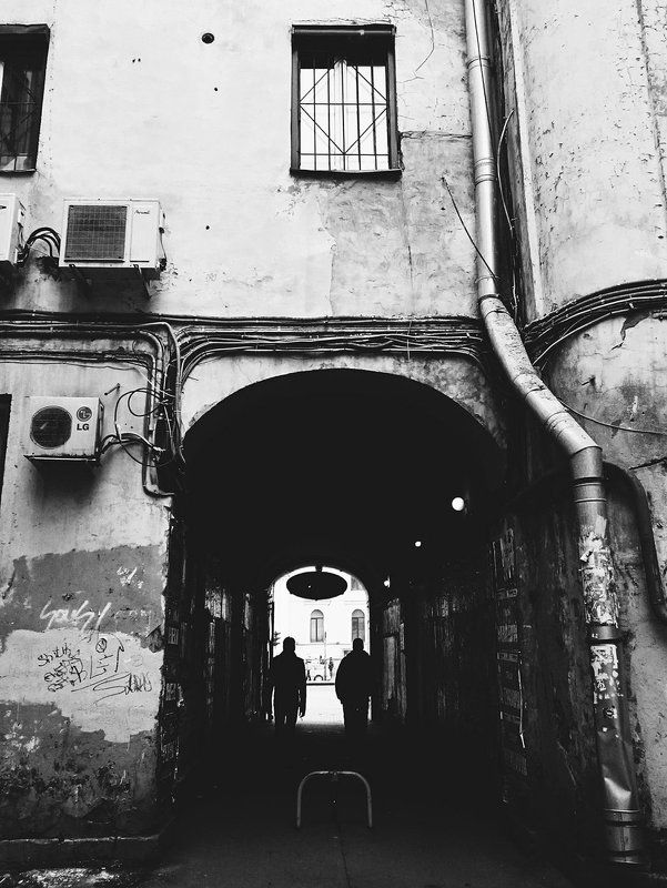 Black & white, City, People, Photo, Saint-Petersburg, Street ***photo preview