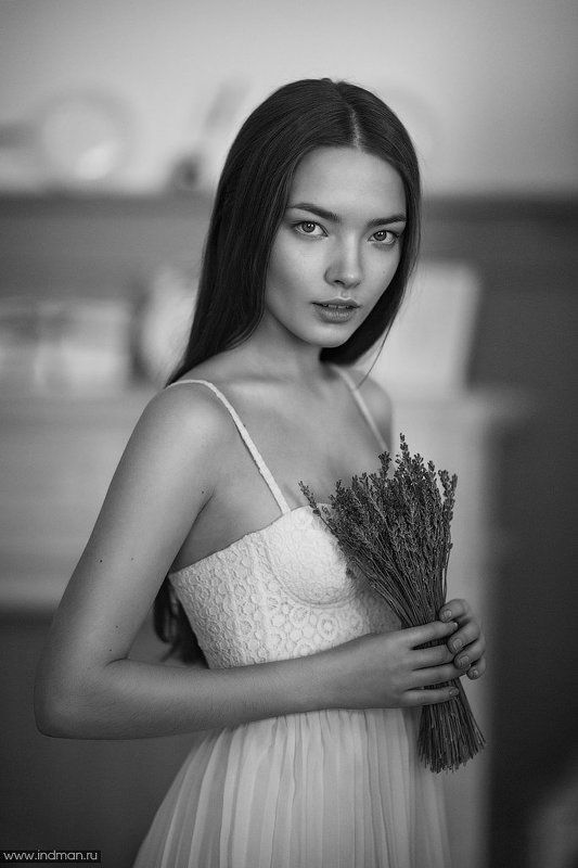 Beautiful, Bw, Face, Flowers, Girl, Portrait Xseniyaphoto preview