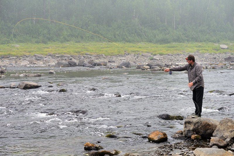 рыбалка эвенкия тайга река горная сплав таймень хариус спиннинг нахлыст утро туман Рыбалка на севере Красноярского края часть 2.photo preview