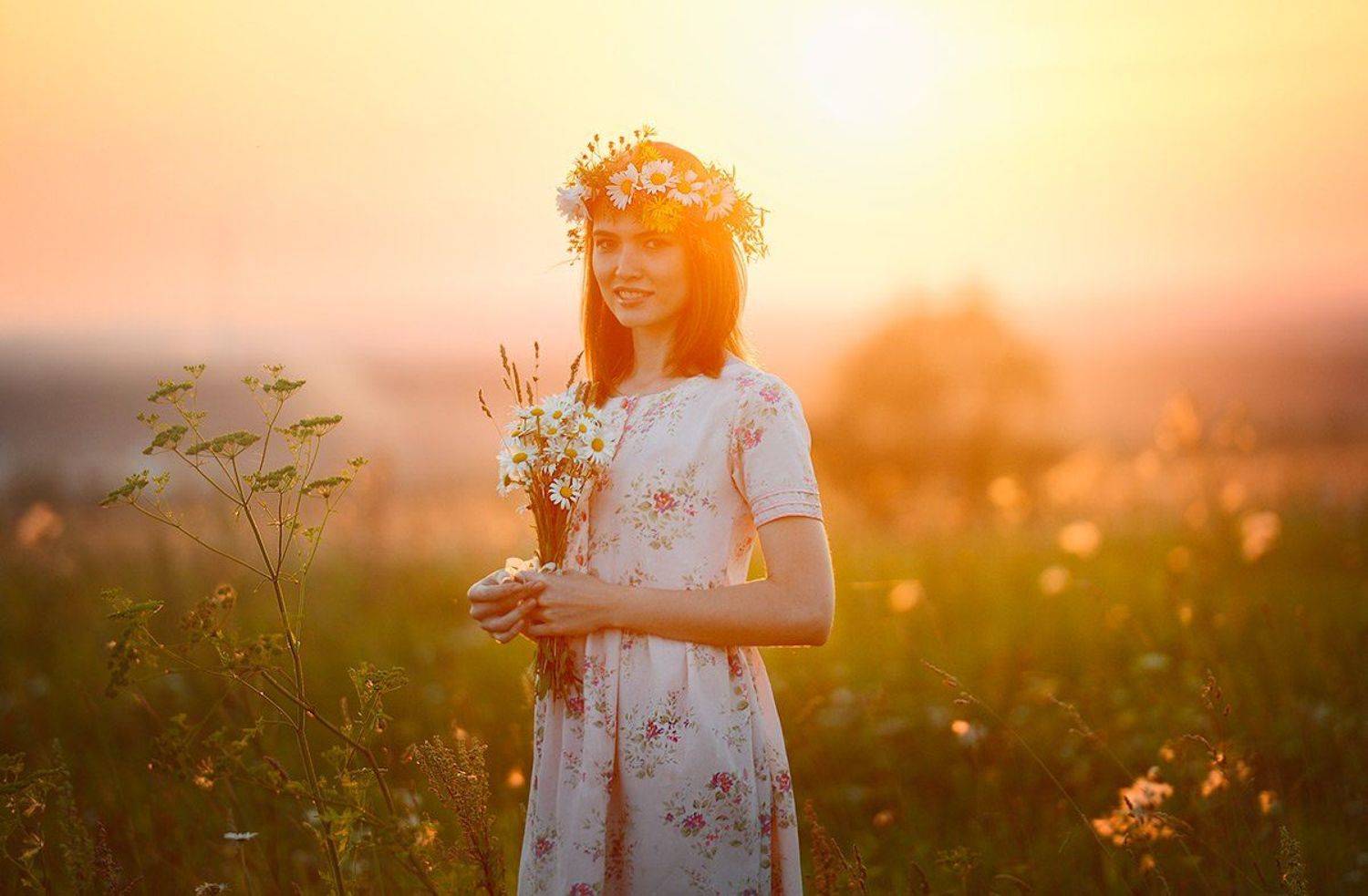 ***. Автор: Балабанов Иван Девушка, портрет, поле, трава, солнце, закат, балабанов, Балабанов Иван