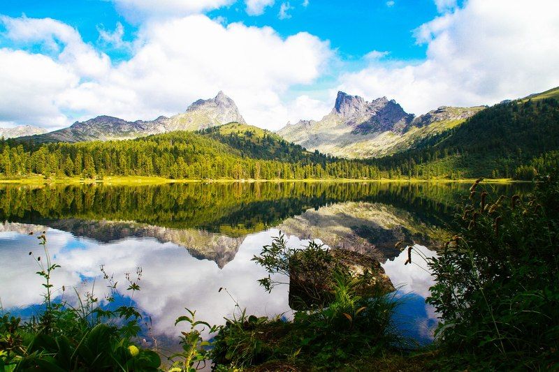 Ergaki, Lake, Mountains, Russia, Travel, Горы, Озеро Две вершиныphoto preview