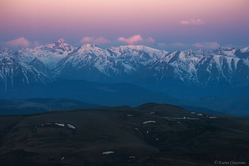 горы, утро, рассвет, эльбрус, кавказ, снег, вершины Снежные вершиныphoto preview