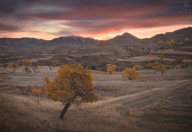 дагестан, террасы Осенний рассветphoto preview