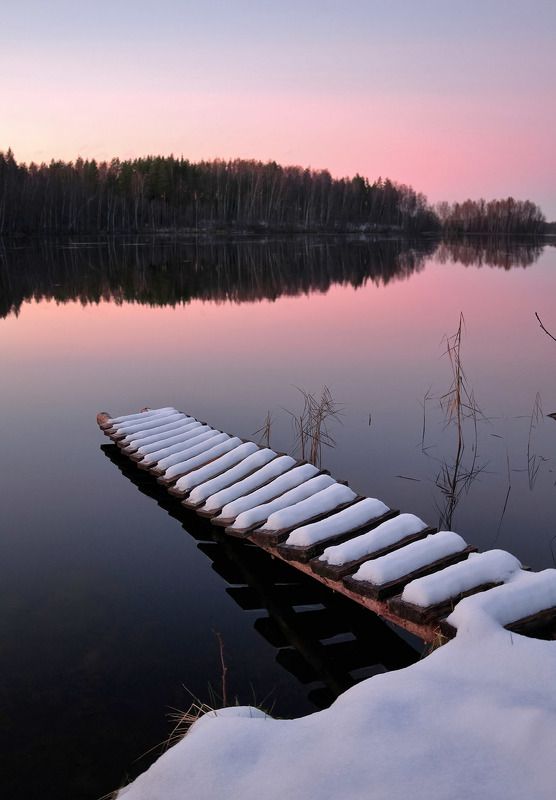 Вечер у озера фото превью