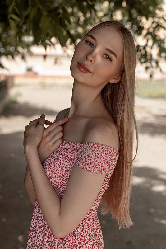 девушка, лето, цветы, красота, girl, summer, flowers, beauty Викаphoto preview