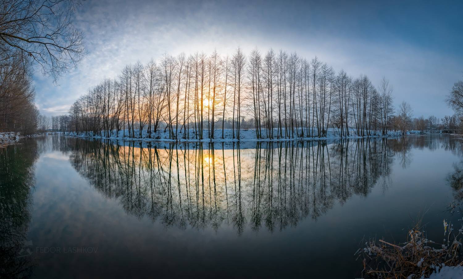 белгородская область, белогорье, зима, зима22, зимнее, река оскол, отражение, солнце, деревья, ива, синее, берег, прибрежное, графика,, Лашков Фёдор