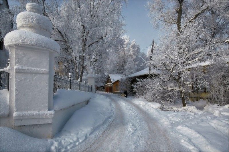 губерния, вятка, улочка, пятницкая, зима, холодно, мороз, старый город Зима на Пятницкойphoto preview