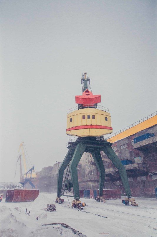 Зима, Норильск, Промобъекты, Работа, Россия, Сибирь, Снег Заполярье. Игра на выживаниеphoto preview