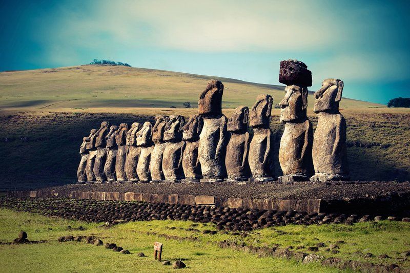 История, Моаи, Остров пасхи, Чили Аху Тогарикиphoto preview