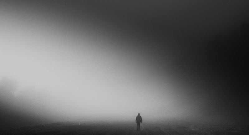 Black and white, Mist, Silhouette Shadowsphoto preview