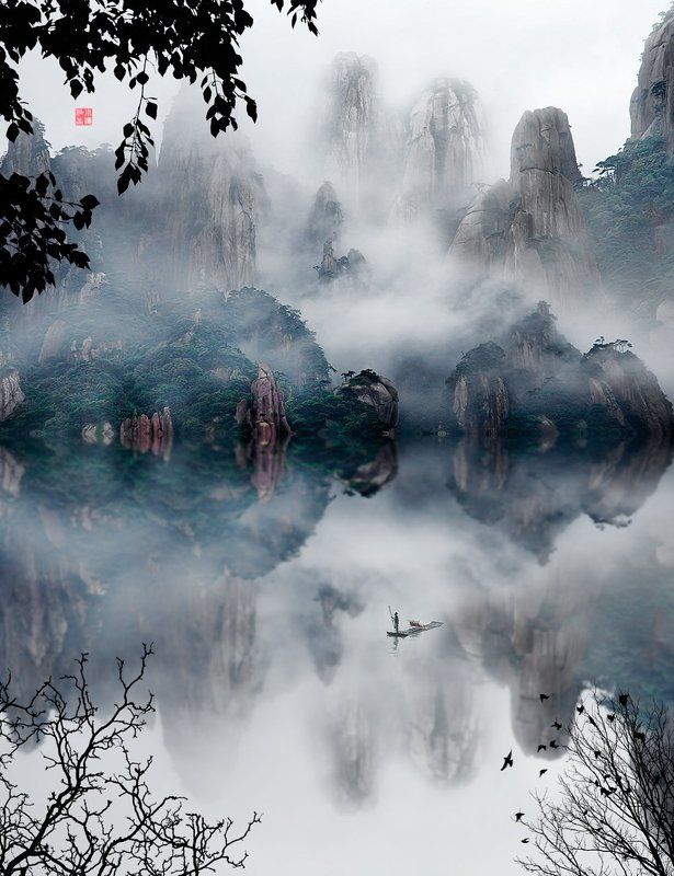 Chinese ink landscape paintingphoto preview