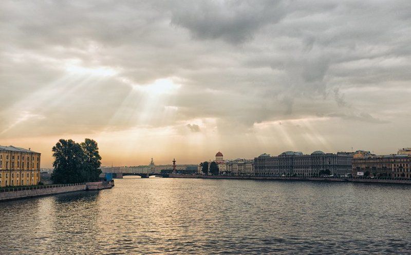 Васильевский остров, Город, Городской пейзаж, Лучи, Настроение, Небо, Облака, Петербург, Питер, Рассвет, Россия, Санкт-петербург, Солнце, Спб Рассвет моего дняphoto preview