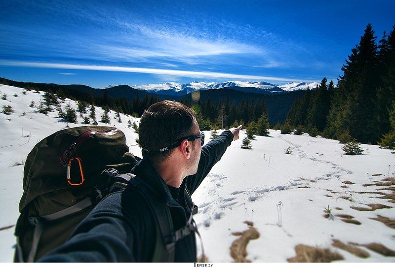 горы, туризм автопортретphoto preview