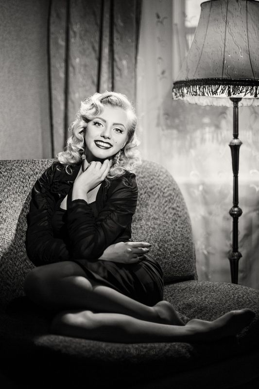 ч/б стилизация 50-х мерилин Наталияphoto preview