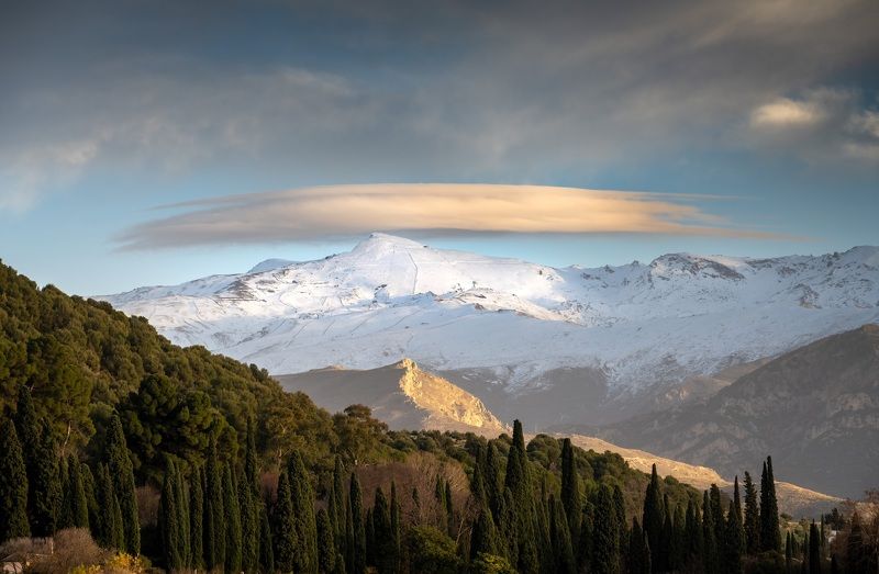 landscape, spain, andalucia, mountains, national park, nature, пейзаж, облака, горы, снег Sierra Nevadaphoto preview
