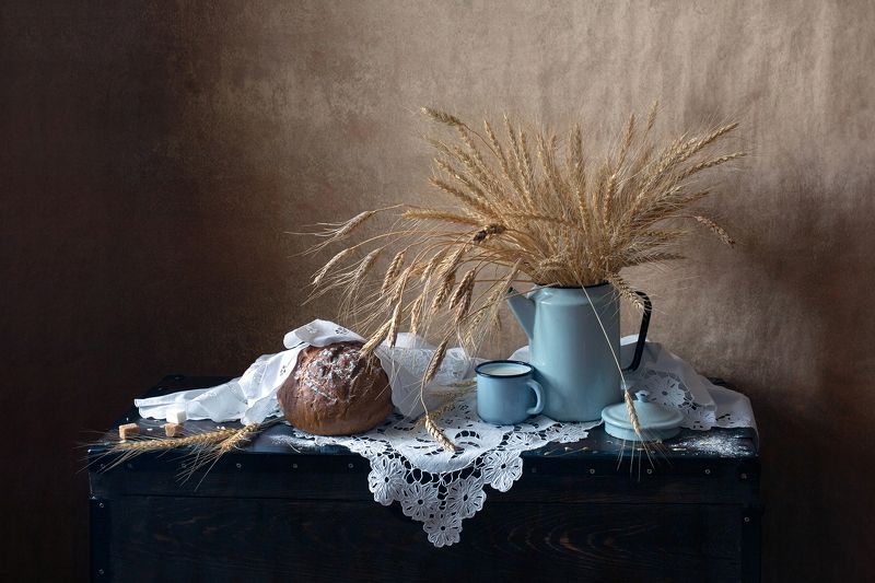 миламиронова, фотонатюрморт, натюрморт, stilllife, хлеб, молоко, злаки, кружка Хлеб с молоком... фото превью