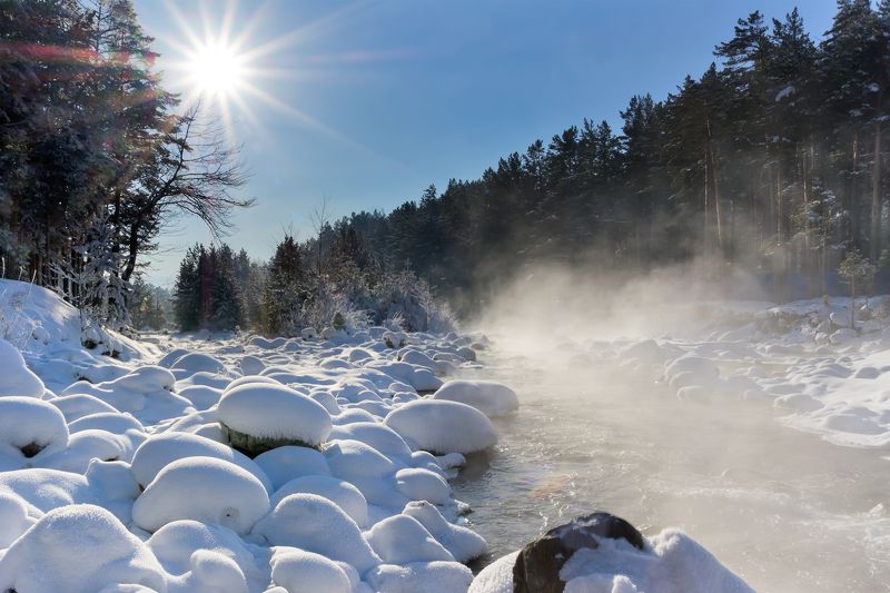 Горная река зимойphoto preview