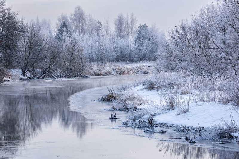 река, декабрь, перволедье Началоphoto preview