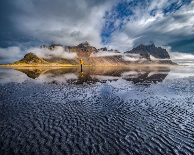 iceland, vestrahorn, mirror Contemplationphoto preview
