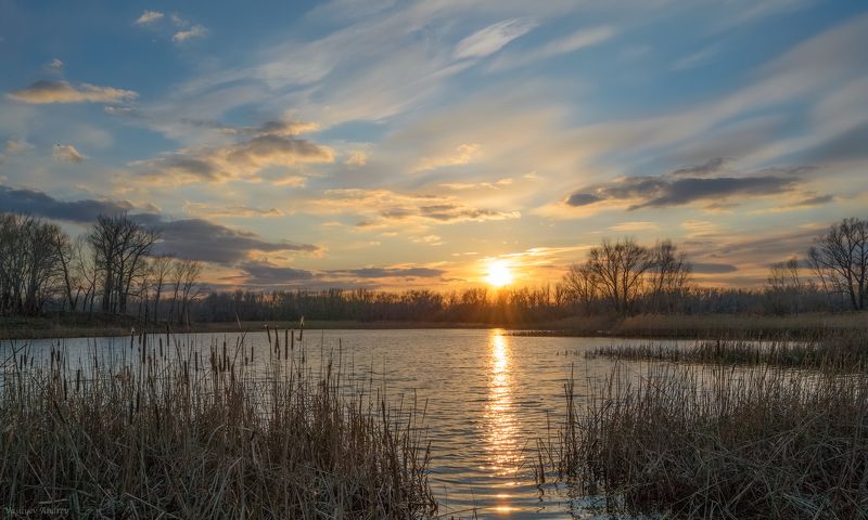 вечер, закат, река урал, орск, весна Апрельский вечерphoto preview