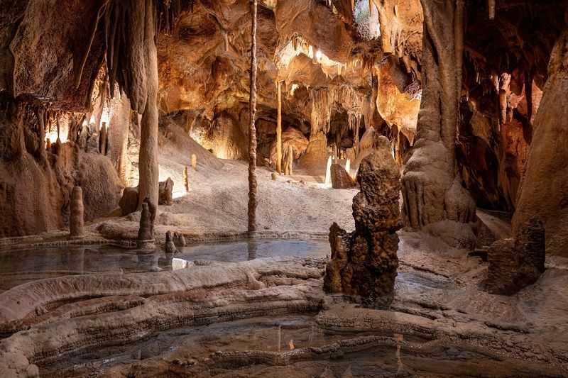 пещера, пейзаж, сталактиты, сталагмиты, геология, ночь, cave, landscape, long exposure, geology, unique, low light ***photo preview