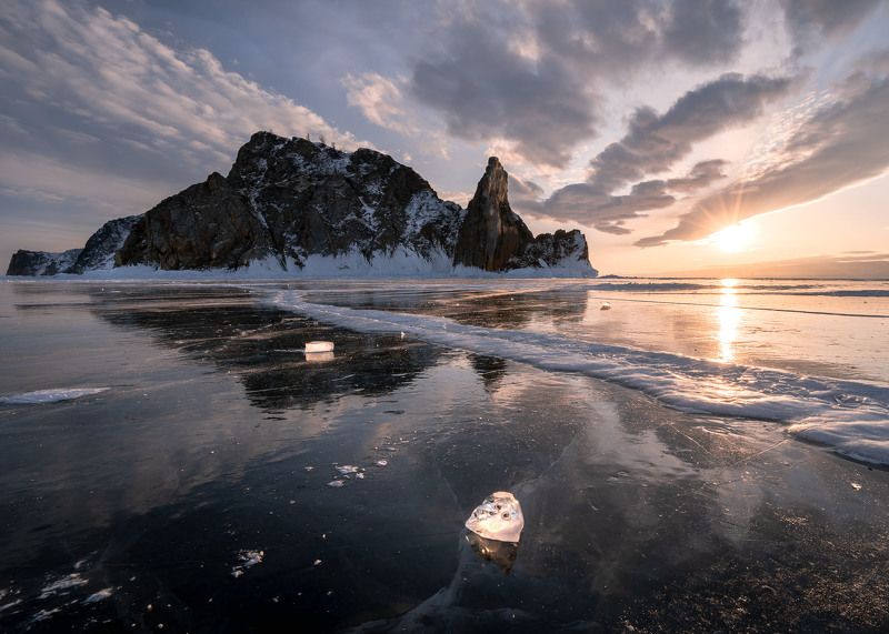Байкал. Живописный закат на Мысе Хобой... Baikal. Scenic sunset at Cape Khoboy…photo preview