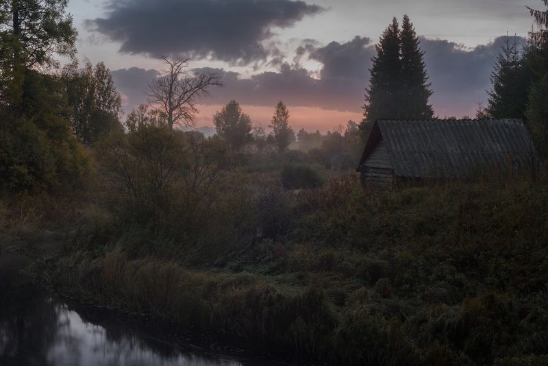 новгородская область, рассвет В глушиphoto preview