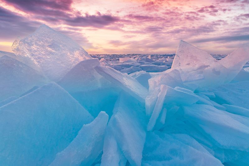 байкал, торосы, рассвет, тур на байкал, Байкал. Январь 2023photo preview