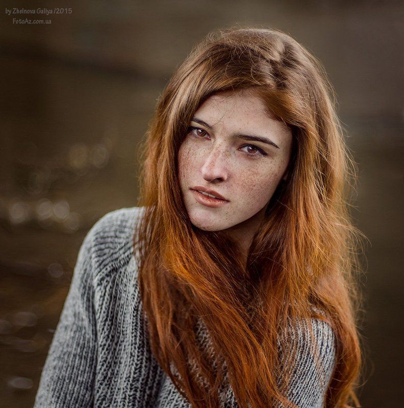 Веснушки, Девушка, Портрет, Рыжая ...photo preview