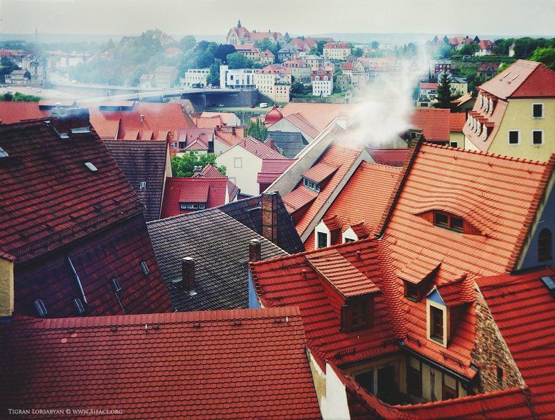 landscape, meissen, red, roof Red Roofsphoto preview