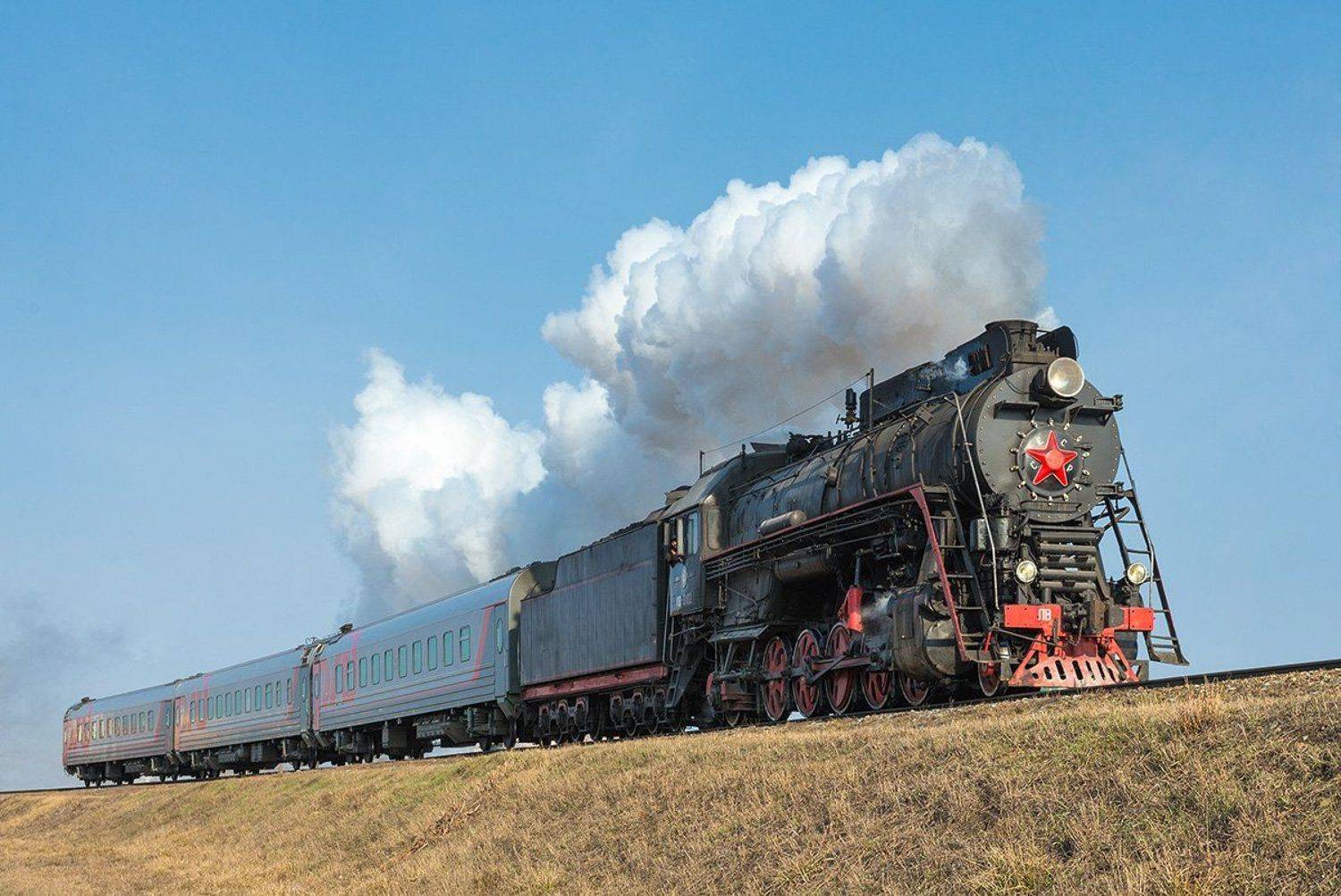 Вагон, Дым, Железная дорога, ЛВ-0182, Лебедянка, Паровоз, Поезд, Рельсы, Ретропоезд, Ржд, Михаил Глаголев