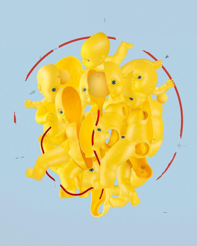 art, portrait, fineart, concept, color, object shooting, dolls Jane John Baby Doephoto preview