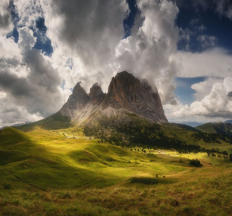 sassolungo, langkofel, south tyrol, dolomites, italy, горы, лето Sassolungophoto preview