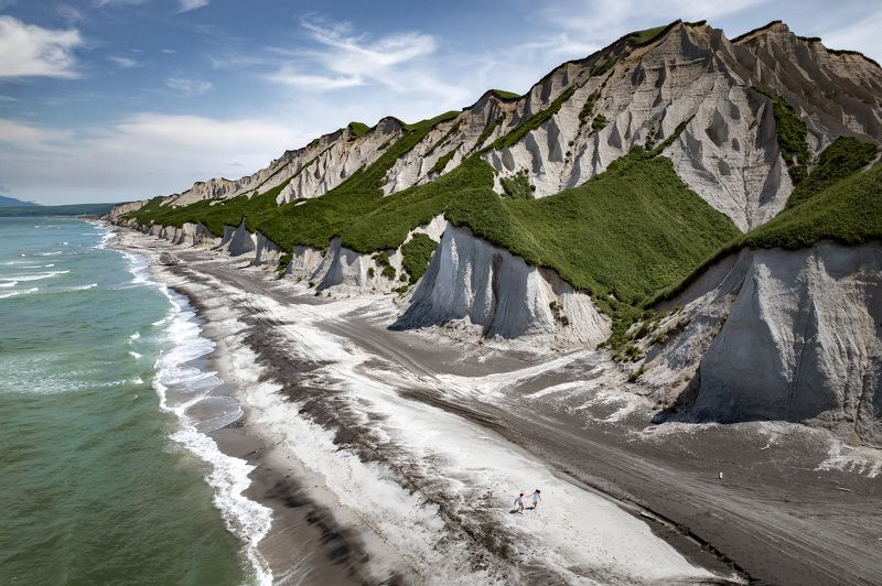 курилы, сахалин, итуруп, белые скалы, аэросъемка, пейзаж Белые скалы Итурупаphoto preview